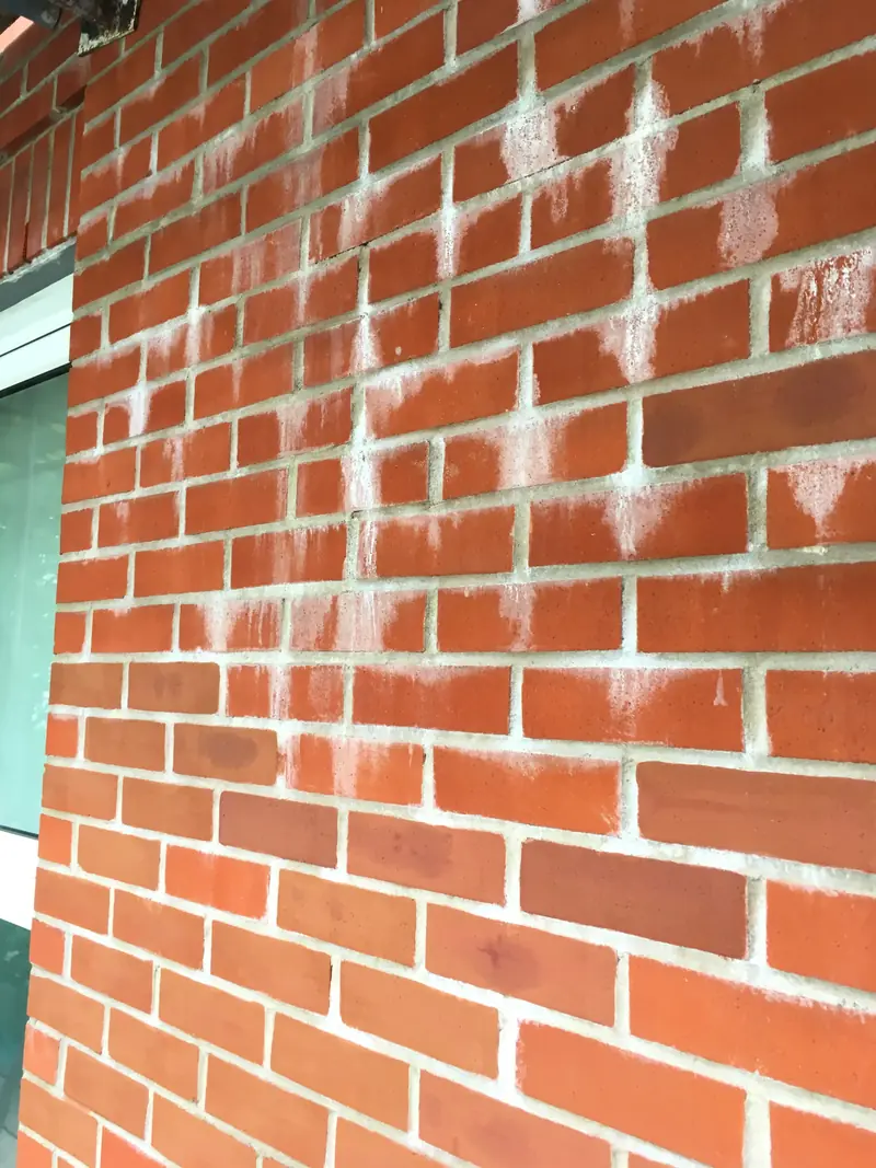 Before — patchy mismatched brickwork, Barnet