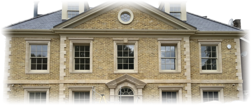 lime mortar weather struck repointing to new build in Kingston